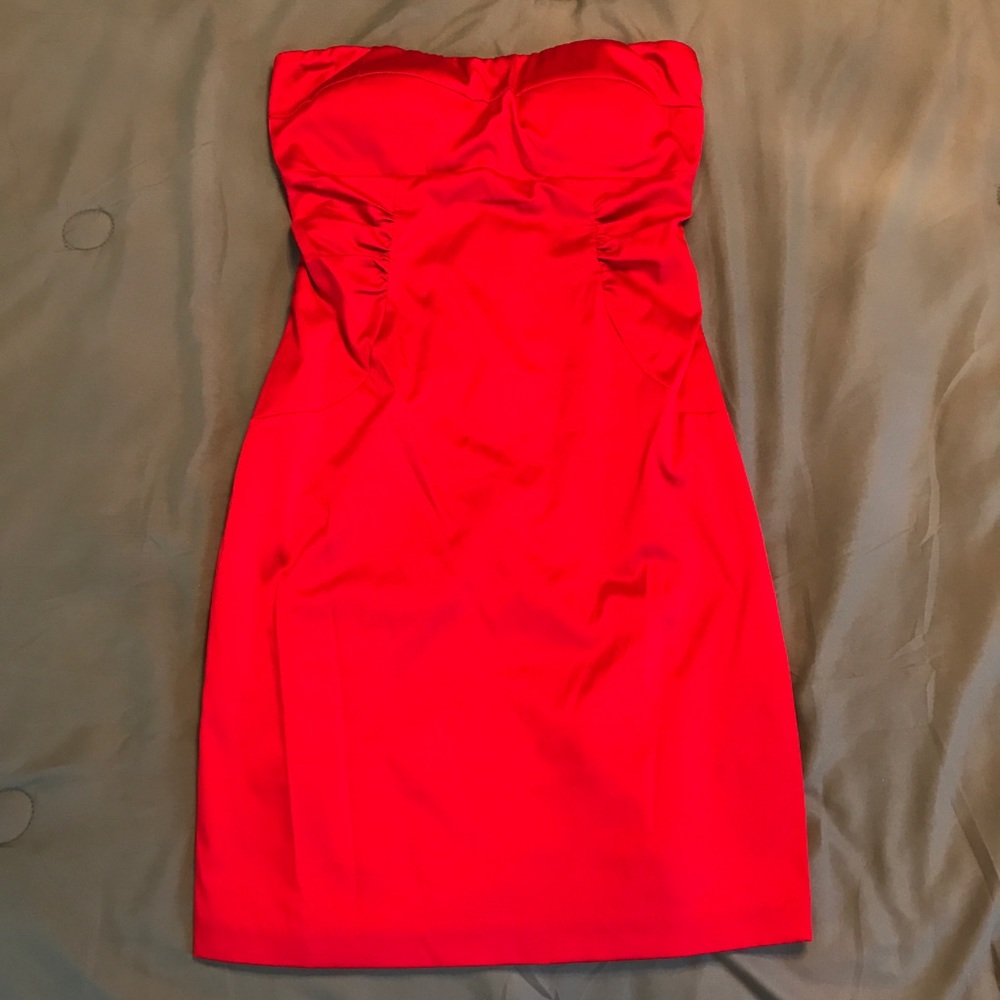 NWOT Red Strapless Dress